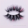 pink mink lashes full strip colorful mink eyelashes